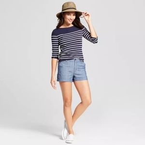 A New Day Chambray Chino Shorts Size 14